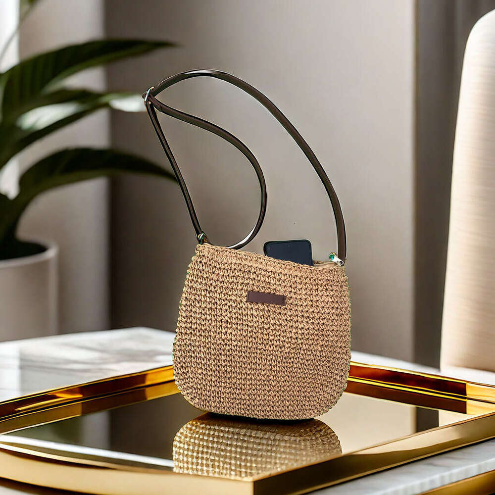 Cross-Border Straw Single Shoulder Korean Fashion Woven 2024 New Ins Style Beach Crossbody Women Bag Factory