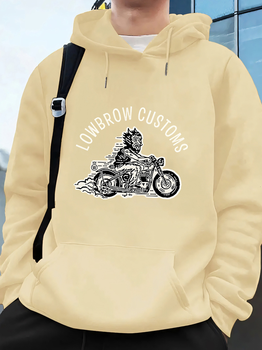 Patterned - Casual Long-Sleeve Pullover with a Front Pocket, Made from Soft Material, Perfect for The Essential Hoodie in Autumn And Winter.