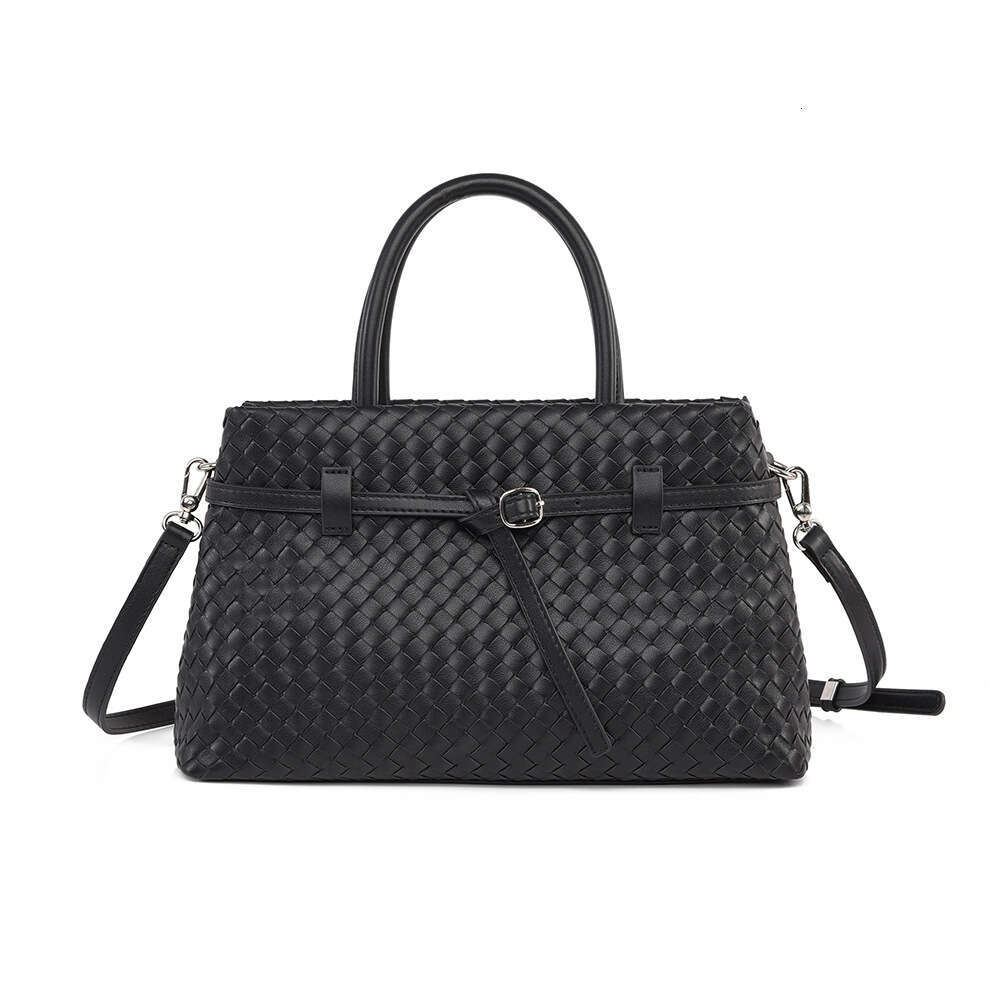 Women's Handbag Autumn Winter Commuter New Handmade Woven Fashion Large Capacity Shoulder Bag for Women Cross-Border