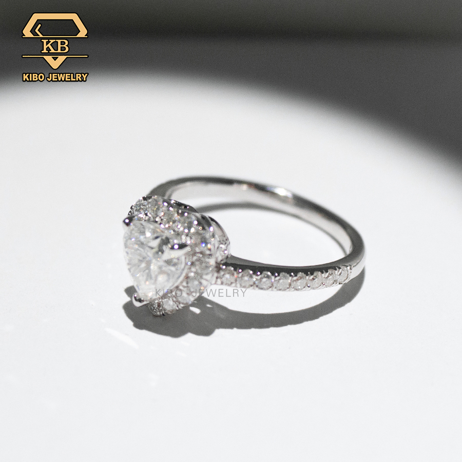 Luxury 100% Real 925 Sterling Silver Pass Diamond Tester Heart Cut Moissanite Wedding Ring Engagement ring