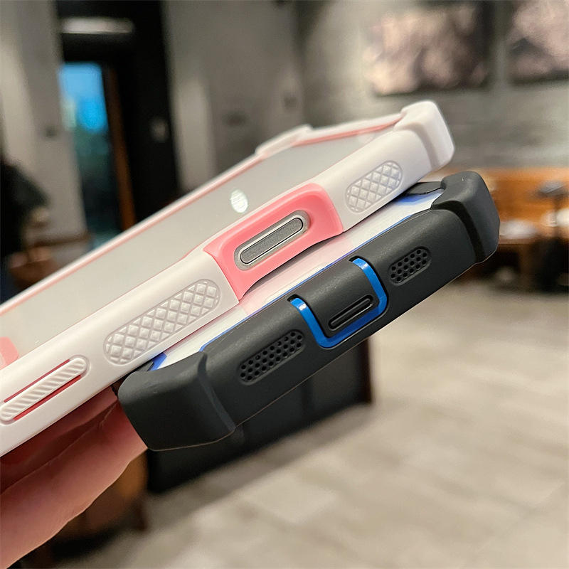 Defender 2 in 1 Anti-drop Transparent Clear Mobile Phone Case Thickness Bumper Cover for iPhone 17 16 PRO 15 14 PLUS