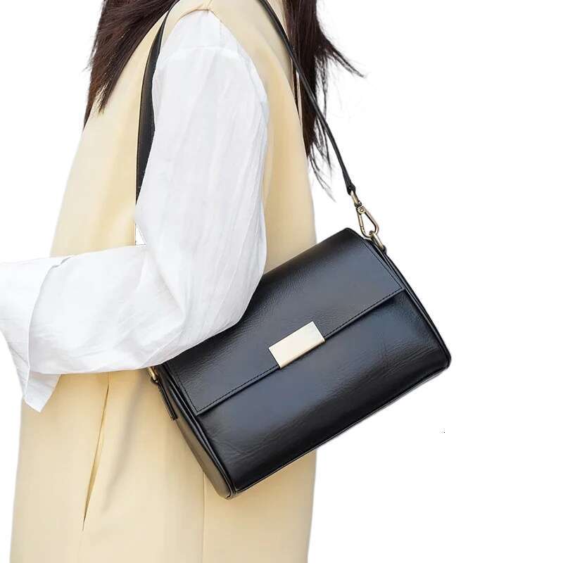 Genuine Cowhide Leather Women S Shoulder Crossbody Retro Versatile Ladies Underarm Fashion Luxury Brand Bag Wholesale JINXIANGGUO TOTE