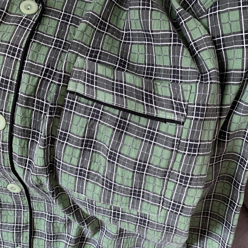 Plus Size Women Plaid Pajamas Set Kawaii Homewear Long Sleeve Two Piece Pajama Loose Sleepwear Outfit Year Gift 251231