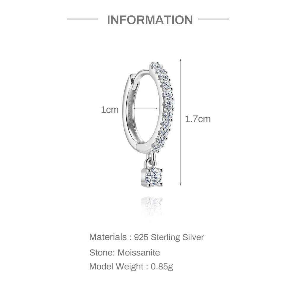 Aide S925 Sterling Silver Valentine's Day GiftsMoissanite Piercing Jewelry Multi-Style Layered Ear Looks Stud Earring For Girls