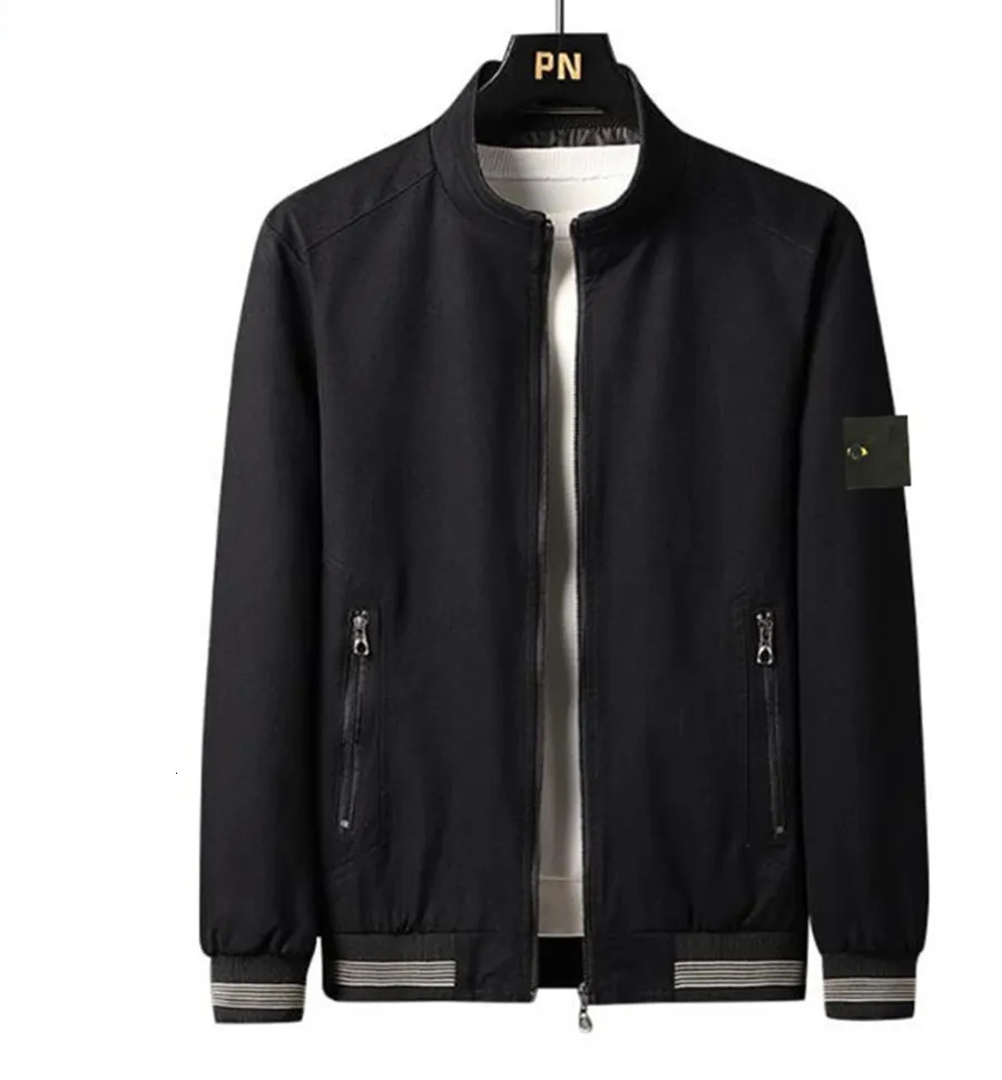 stone jacket cargo jumper Designer Men's Trench Coat with Zippered Detail Casual Sporty Style for Spring and Autumn men jackets