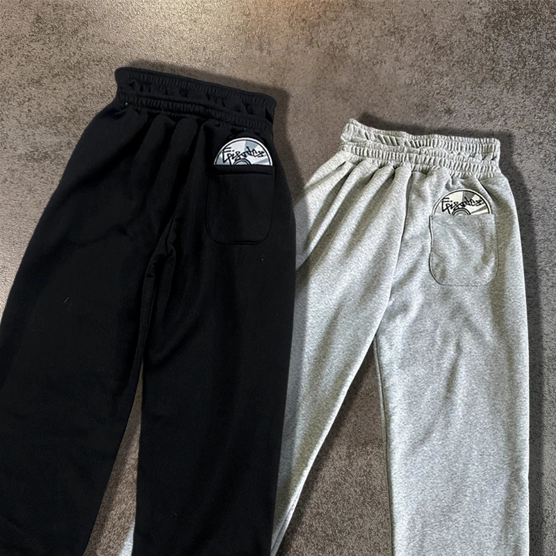 Autumn fashion street style double waisted embroidered pants sports and casual pants versatile and personalized couple style 251231