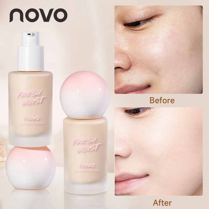 2-color Liquid Foundation BB Cream - Matte Cream Long-lasting 24-hour Coverage Waterproof Sodium Hyaluronate and E 251230