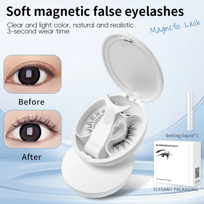 Soft Magnetic Eyelash Suction 2025 magnetic False Eyelash box with Korean style Little Devil Imitation mink fur 251231