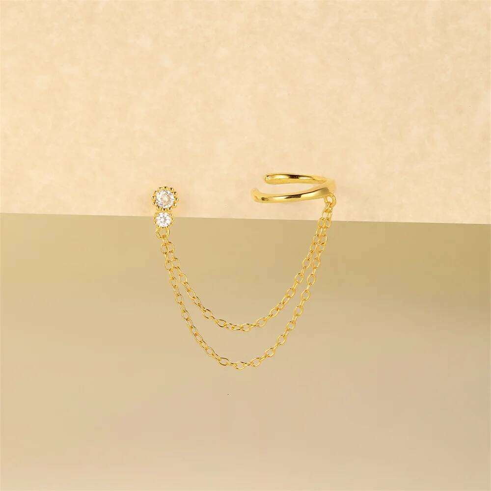 Aide 925 Sterling Silver Cross Long Tassel Drop Earrings For Women Girls Flower Rhinestone Chain Dangle Earring Brincos Jewelry