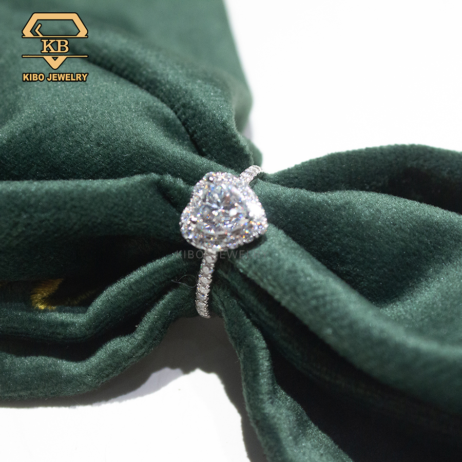 Luxury 100% Real 925 Sterling Silver Pass Diamond Tester Heart Cut Moissanite Wedding Ring Engagement ring