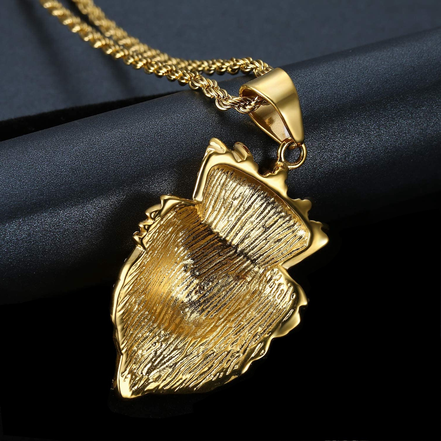 Luxury Brand Designer Jewelry Source European And American Classic Retro Titanium Steel Crown Lion Head Necklace Hip Hop Punk Style Pendant Choker Who