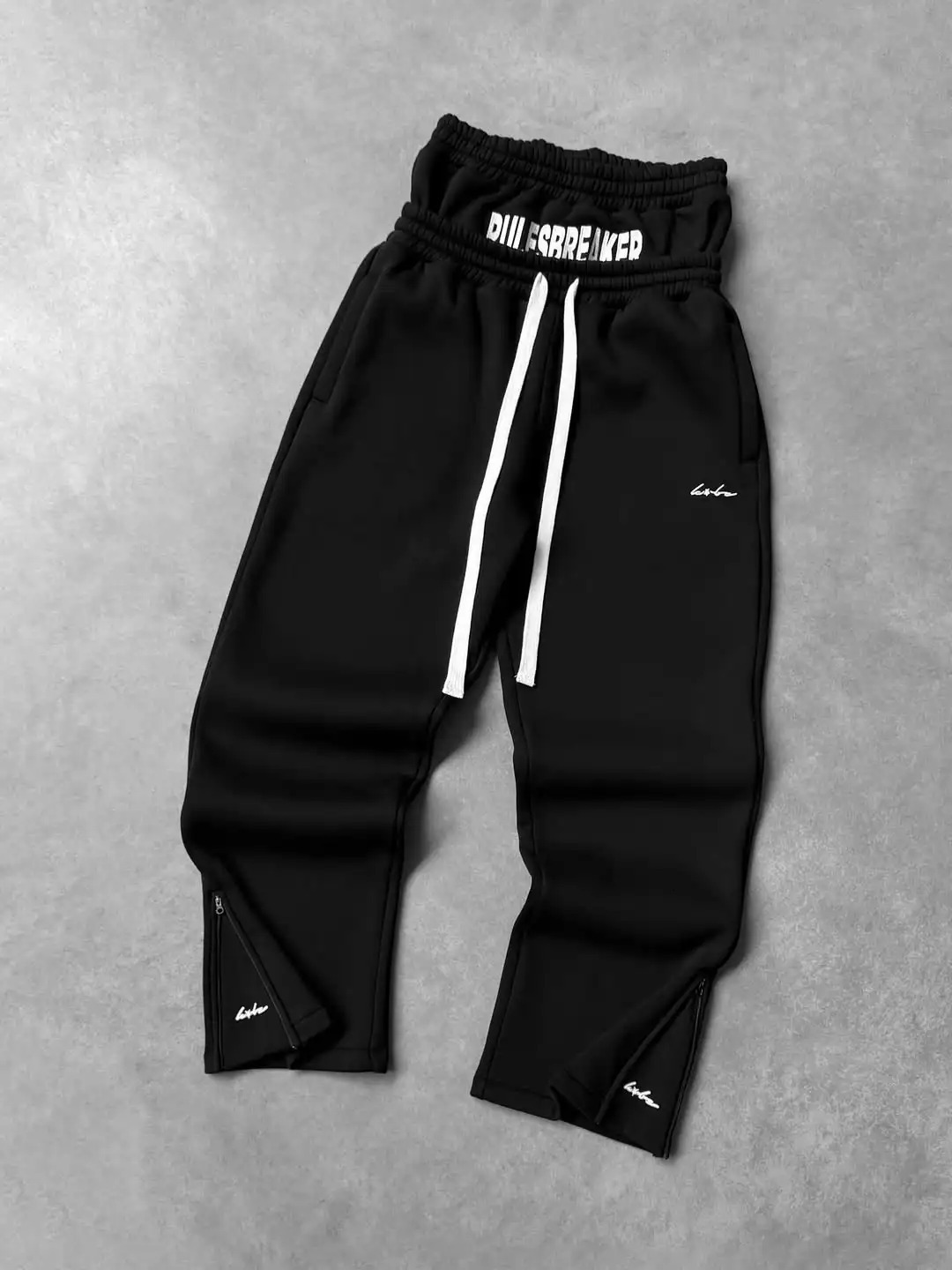 Men Hip-Hop Y2K Double-Waist Fake Two-Piece Pants American Gothic Style Letter Embroidered Casual Pants Trendy Drawstring Pants 251231