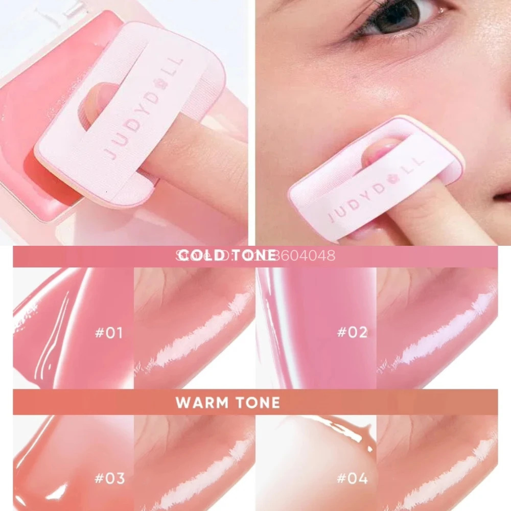 Judydoll Water Light Cream Hydrating Blush Multi Purpose Moisturizing High Light Expanding With Puff Long-lasting Face Makeup 251231