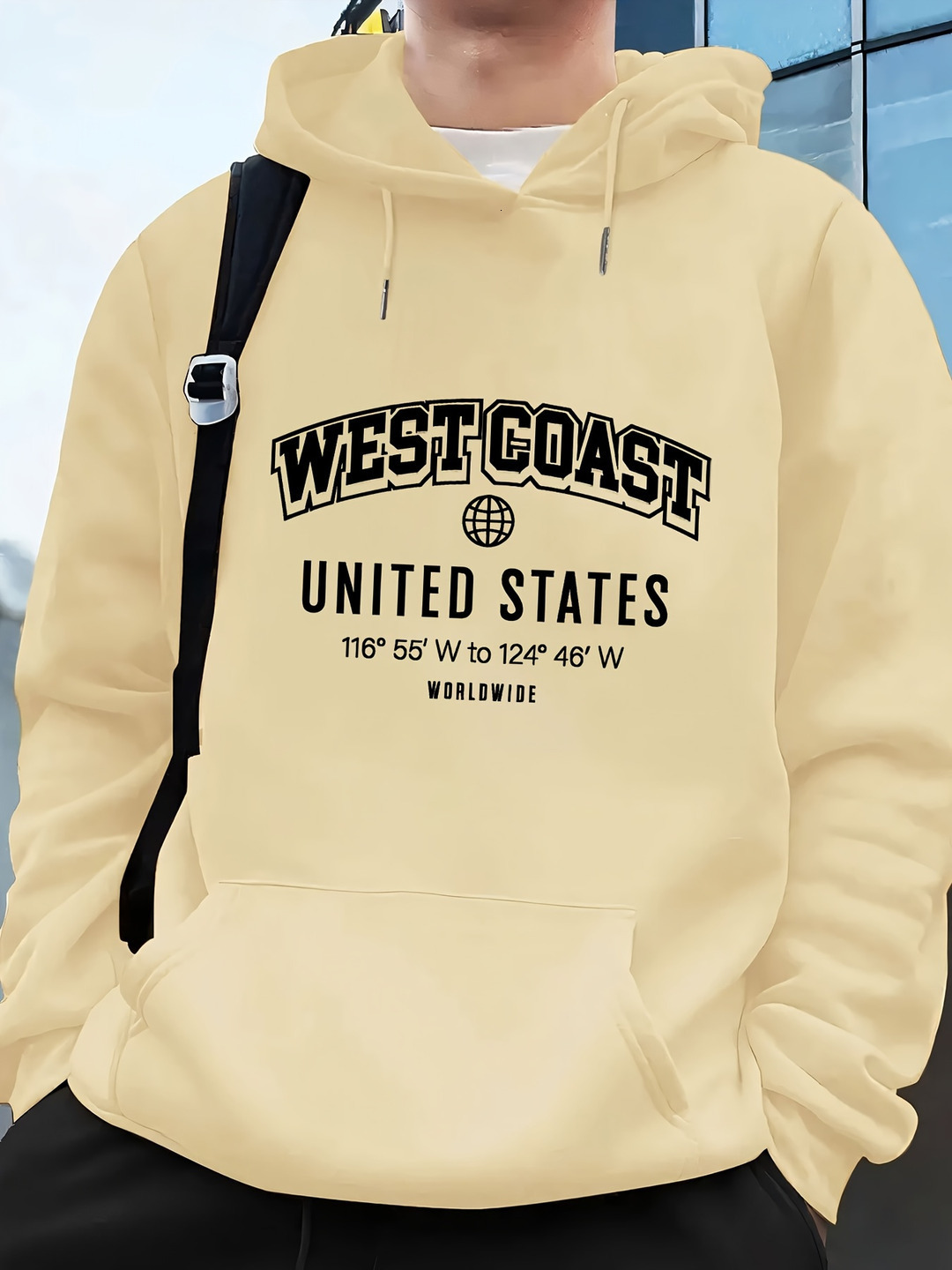 " Way Truth Life" Printed Casual Hoodie Men's Fashion Fall/Winter Collection Regular Fit Polyester Blend Knit Fabric Letter Pattern Com