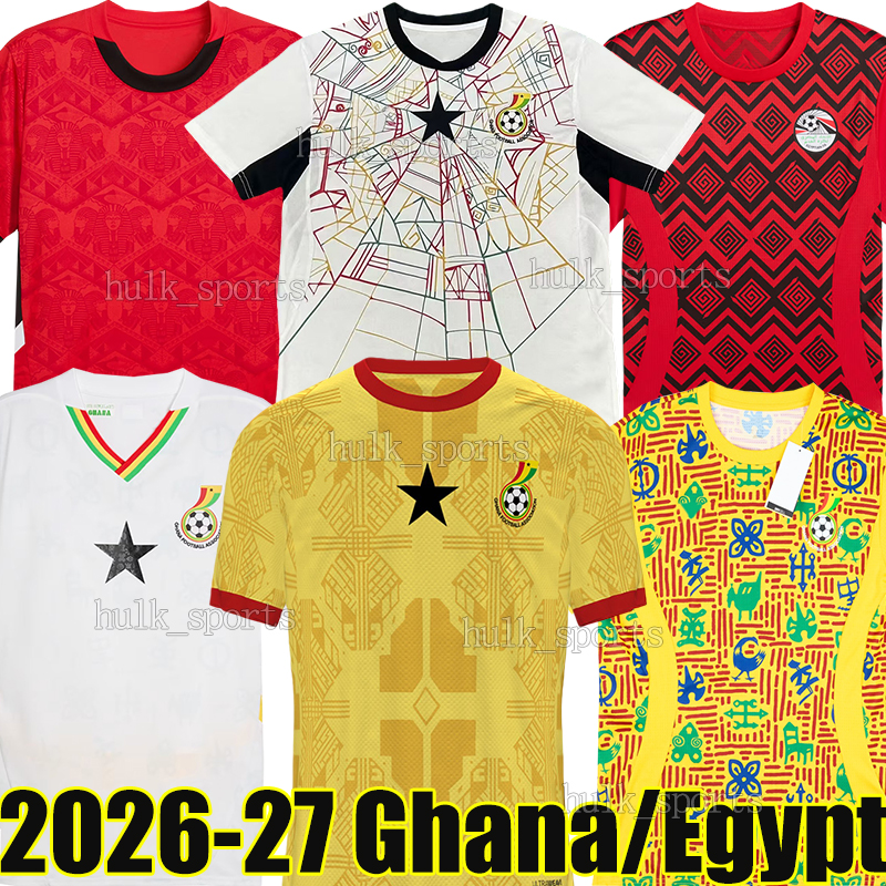 4XL 2026 Ghana Egypt Soccer Jerseys 2027 J.AYEW FATAWU NUAMAH WILLIAMS SEMENYO M.HAMDI M.TREZEGUET M.MOHAMED MARMOUSH IBRAHIM M.ATEYA H.FATHY M.HAMDI football shirts