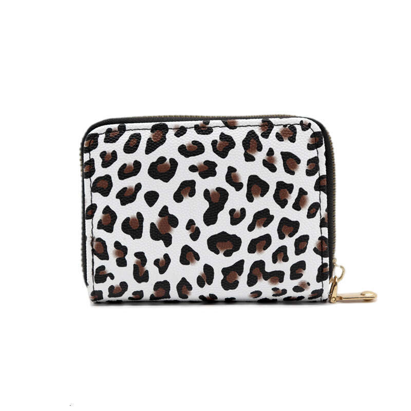 Cross-Border New Accordion Card Women, High-End Leopard Print Wallet for Men, Large Capacity Multi-Card Slot Multi-Function ID Holder