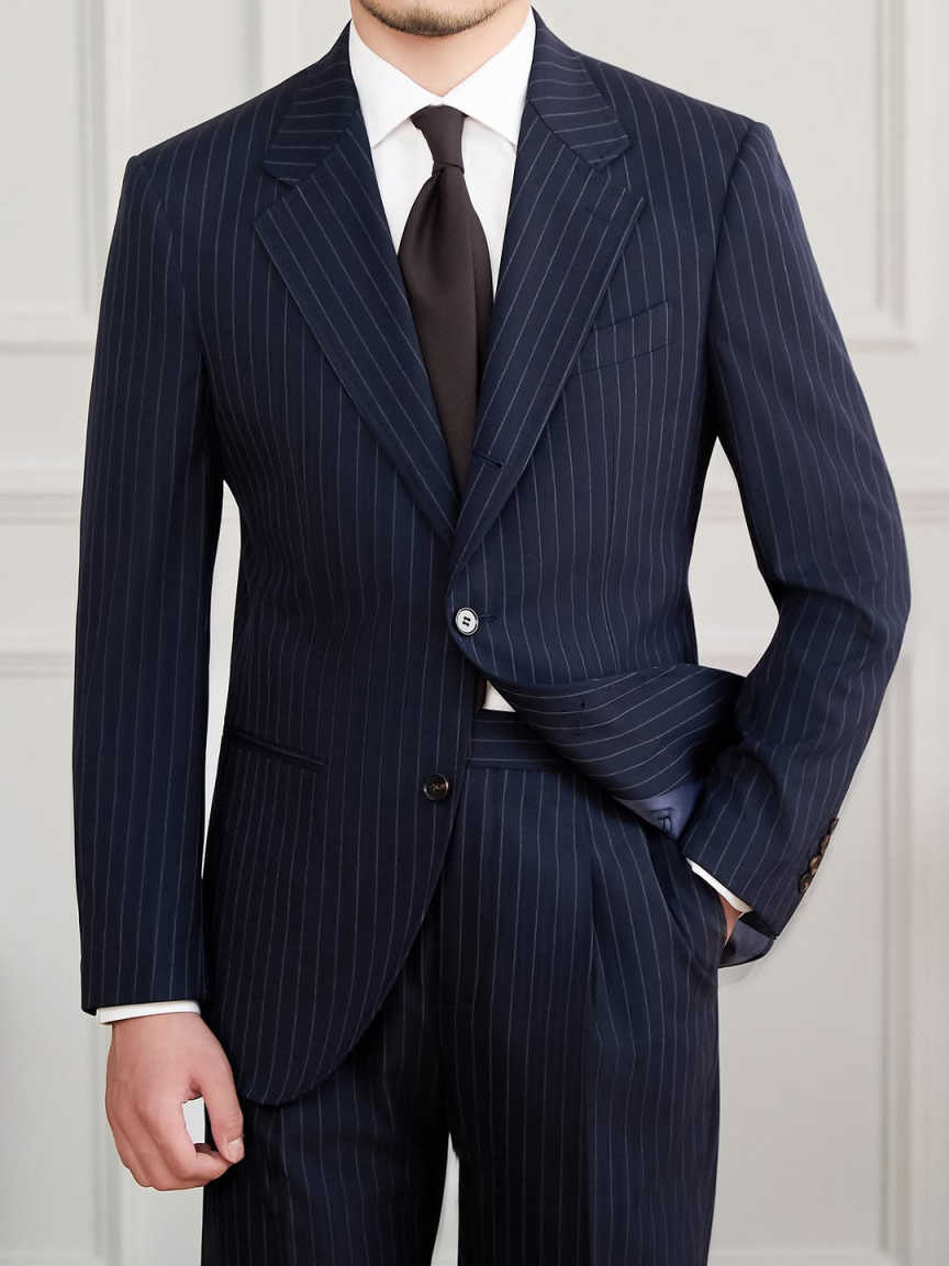 Modern Stripe Men's Suit 2 Pieces Blazer Pant Single-Breasted Notched Lapel Formal Business Occasion Party Suit Customized