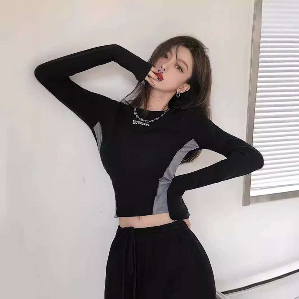 Sweet and Spicy Short T-Shirt Base Shirt for Women Early Autumn Slim Fit Inner Wear Dance Costume Jazz Top Unique Design