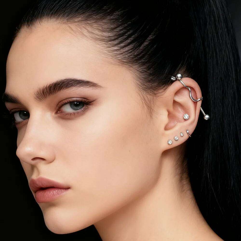 Aide 925 Sterling Silver Lab Grown Diamond Earrings for Women Simple Design Prong Diamonds Wedding Anniversary Gifts Jewelry