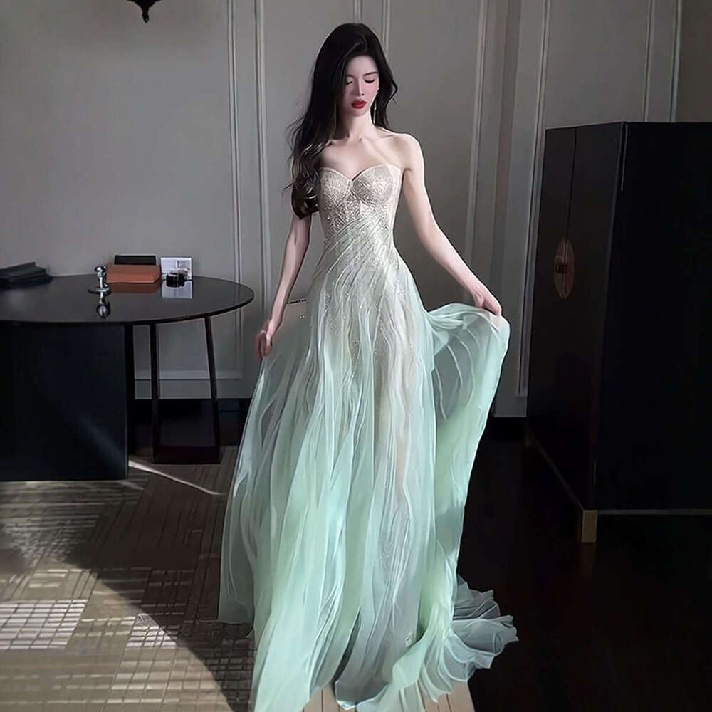 French Niche Strapless Toast Bridal Engagement High End Luxury Light Wedding Dress Women Women S Luxury Clothing