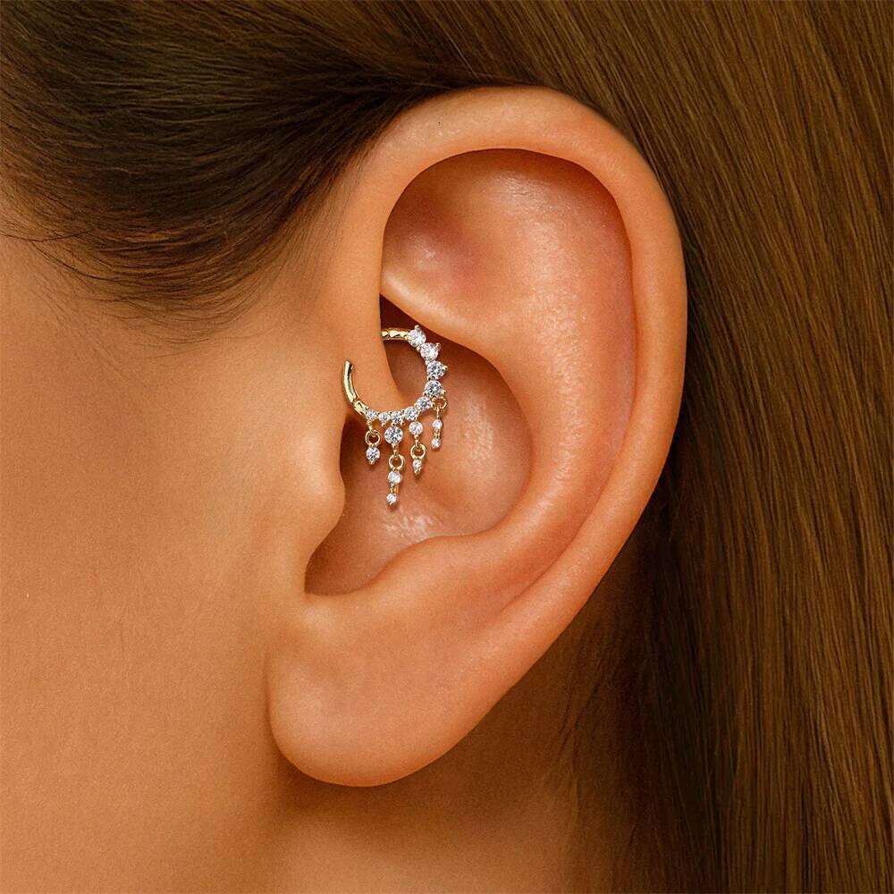 Aide 925 Sterling Silver Sweet Pink Opal Crown Piercing Stud Earrings For Women K Gold Elegant Jewelry pendientes lujo mujer