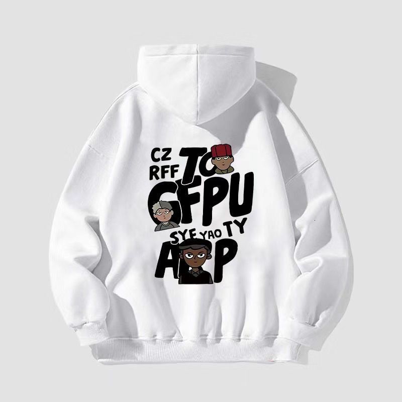 2026New Autumn Winter Street Hooded Sweatshirt Unisex American Style Trendy Brand Letter Print Fleece Couple Loose Jacket