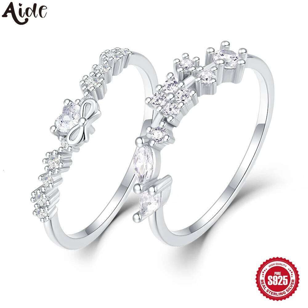 Aide 1 Piece 925 Sterling Silver Mini Small Zircon For Women Light Luxury CZ Exquisite Rings Jewelry Accessories anillos