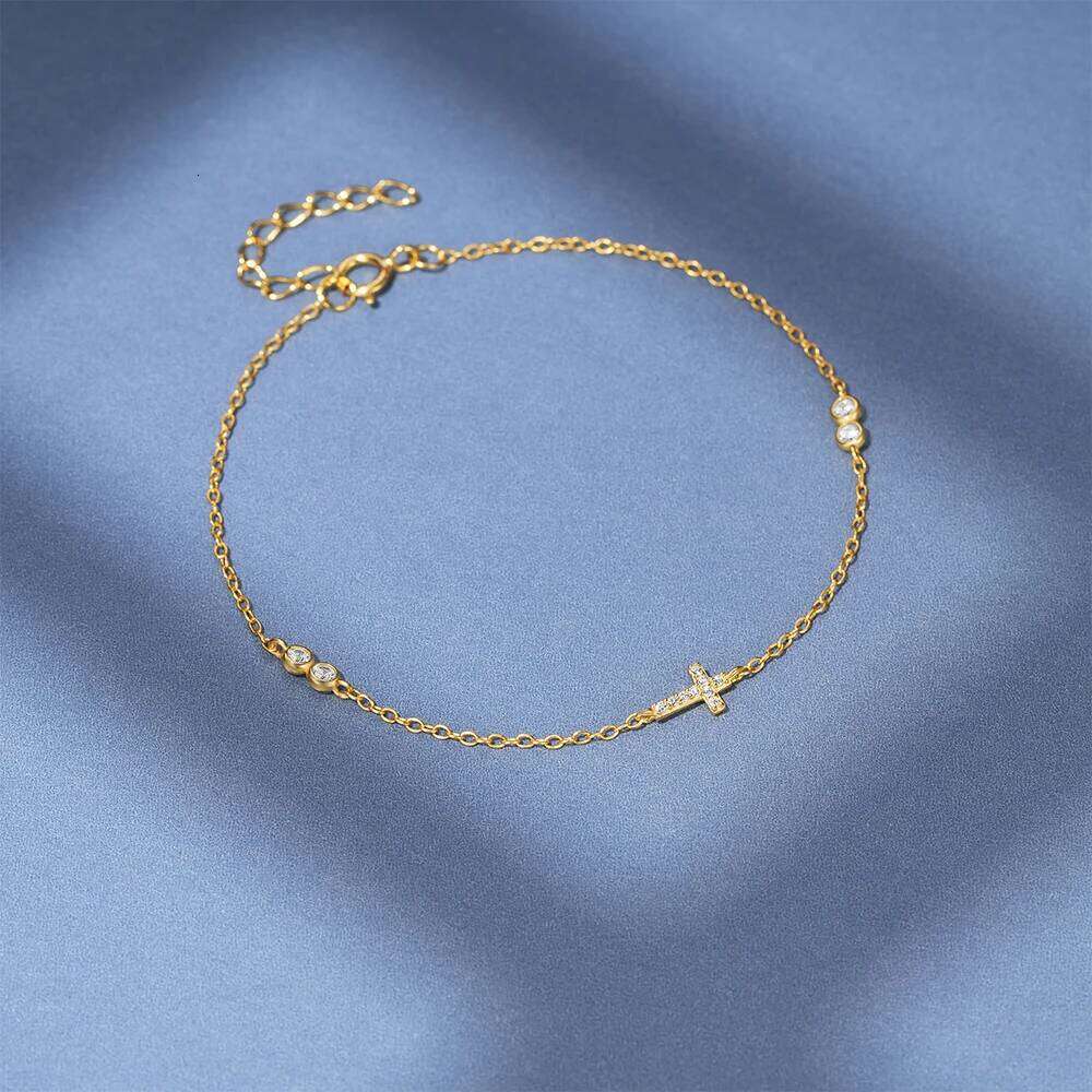 Aide Simple Classic 925 Sterling Silver Gold Plated Round Hoop Bracelet Chains for Women Fashion Romantic Fine Jewelry Pulseras