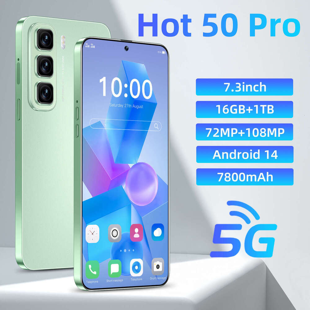 Famous brand cross-border exclusive smartphone Hot 50 Pro high-definition large screen 16+1TB source factory direct sales CKS
