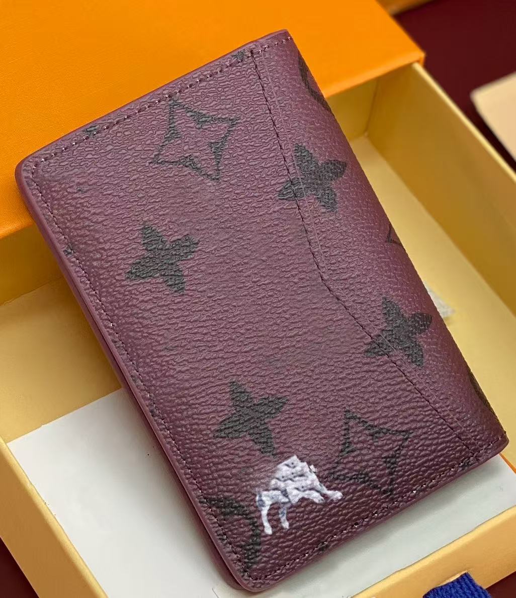 10A Monogram Forest Letter Animal Pattern Designer Women Skateboard Skiing Basketball Leather Printed Change Passport Credit card Holder Pocket Organizer Wallet