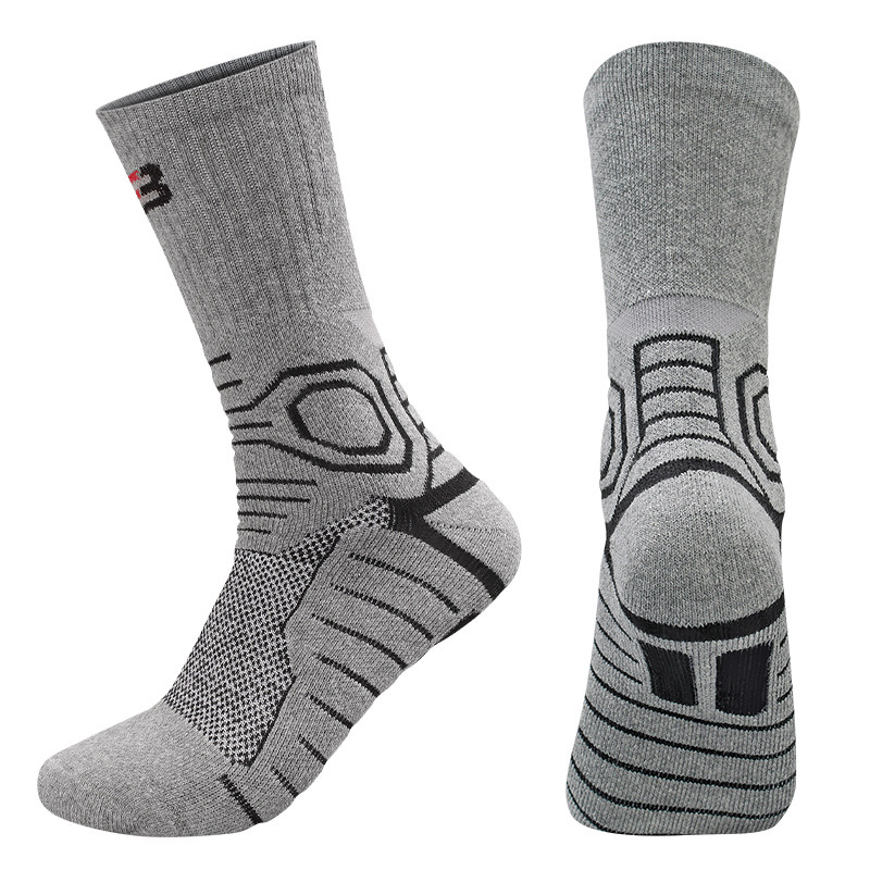 Elite Basketball Socks Practical Thickened Towel Bottom Wear-Resistant Sweat-Absorbent Non-Slip Running Mid-Length High-Top Sports Socks For Men