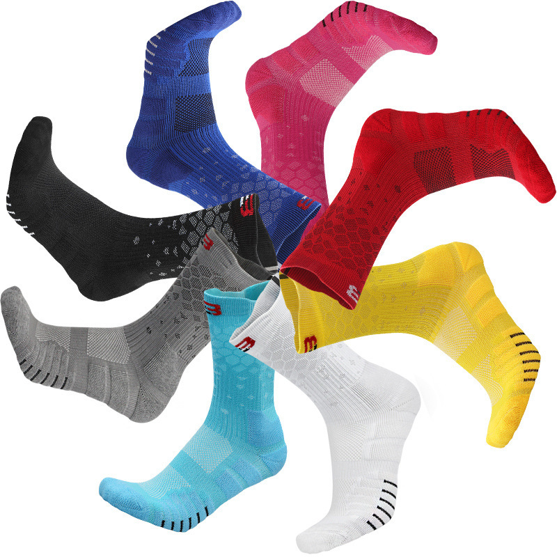 Trendy Professional Basketball Socks Practical Player Version High-Top Men And Women Long Tube Running Mid-Tube Thickened Towel Bottom Sports Socks