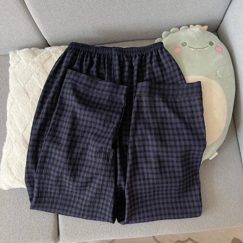 y Dog Vintage Plaid 2 Piece Suit Pyjama Femme Korean Style Casual Soft Fashion Womens Pajamas Autumn Sleepwear 251231