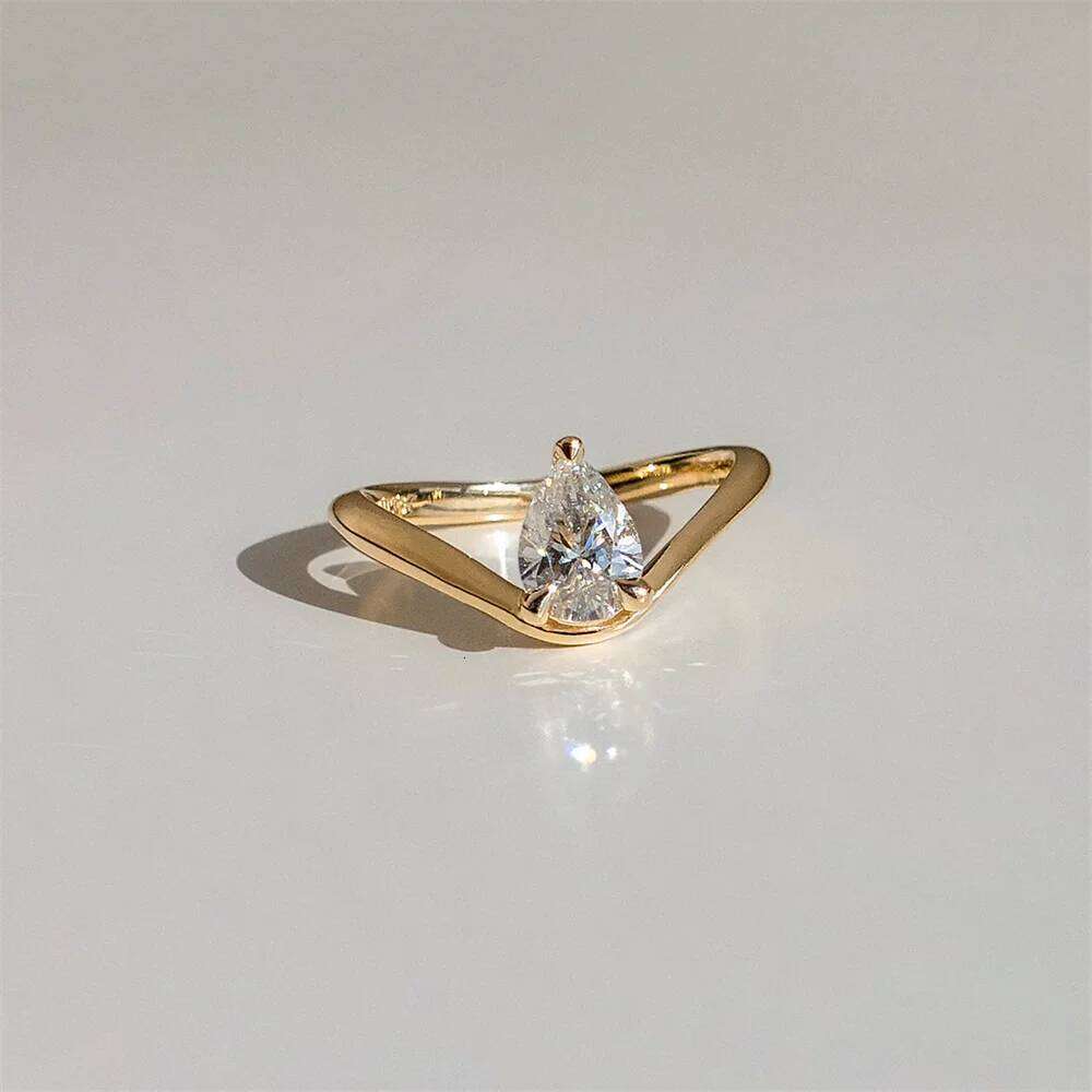 Aide 925 Sterling Silver for Women Geometric Square Oval Triangle Clear Crystal Zircon Rings Bohemian Wedding Jewelry Gift