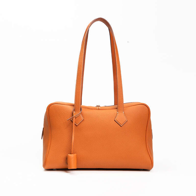 toteBag Shoulder ROSE NOIRE High-End Luxury TC Top Layer Victoria Versatile Crossbody Commuter Genuine Leather Women's Boston Pillow Bag