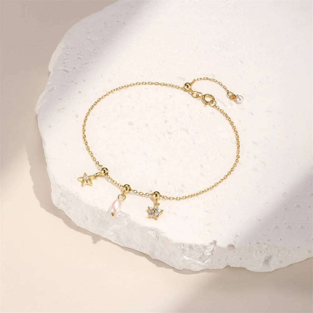Aide 925 Sterling Silver Zircon Bracelets Women Korean Fashion Sweet Girls Sparkling Delicate Chain Bracelet Party Jewelry Gifts