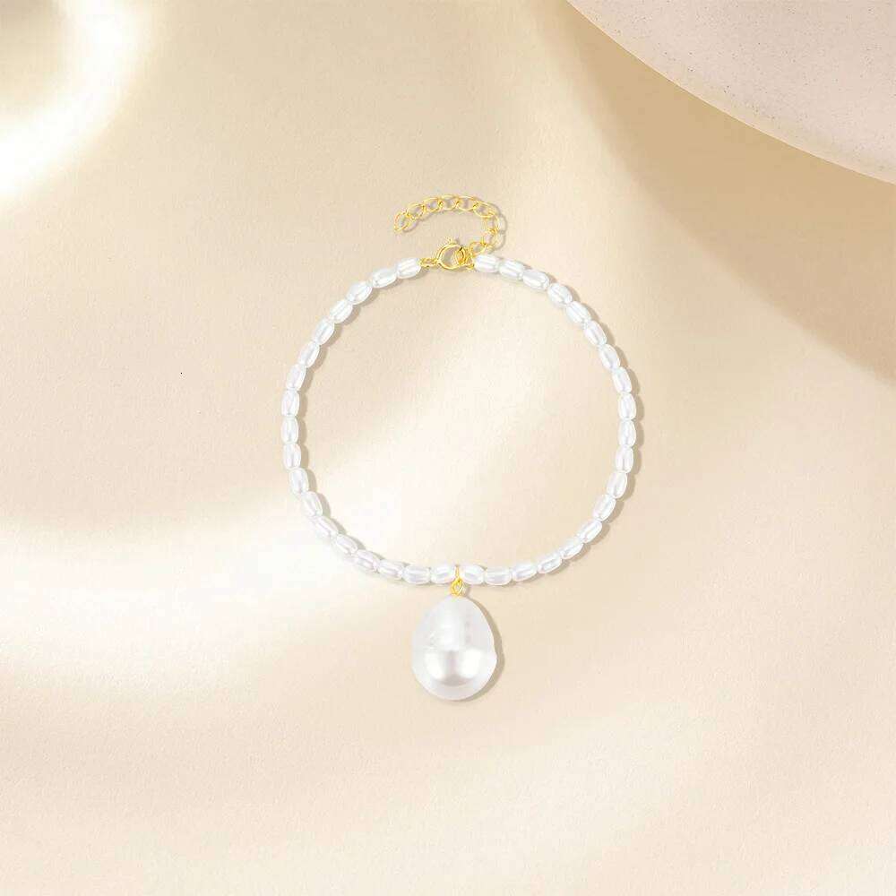Aide 925 Sterling Silver Big Irregular Pearl Bracelets For Women Girl Fine Bracelet Party Wedding Jewelry Gifts pulseras mujer