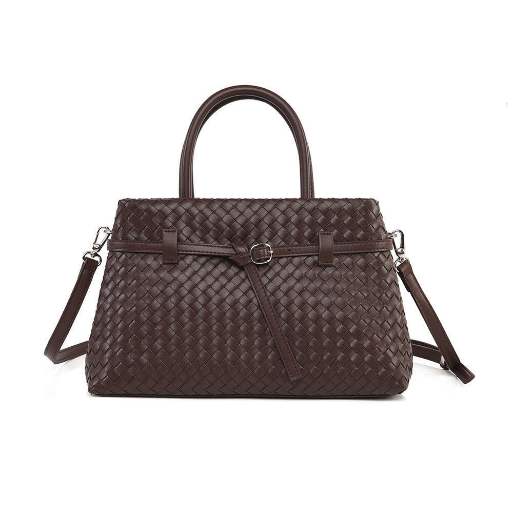 Women's Handbag Autumn Winter Commuter New Handmade Woven Fashion Large Capacity Shoulder Bag for Women Cross-Border