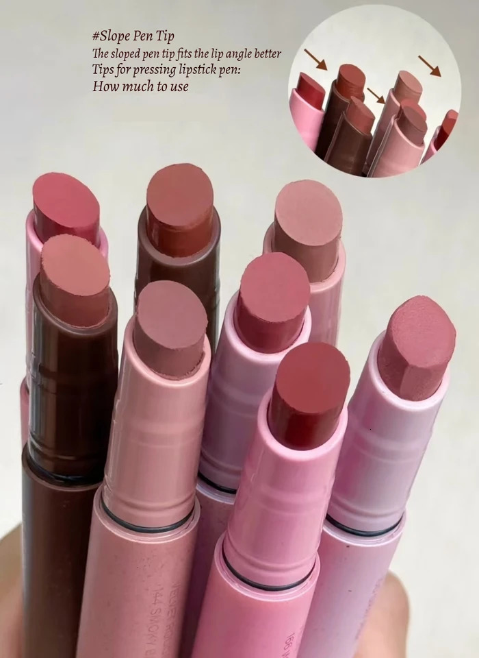 JOOCYEE Lipstick Velvet Matte Smooth Light Non-Stick Cup Non- Low-Saturation Longlasting High-Coverage Lip Makeup 3g 251230