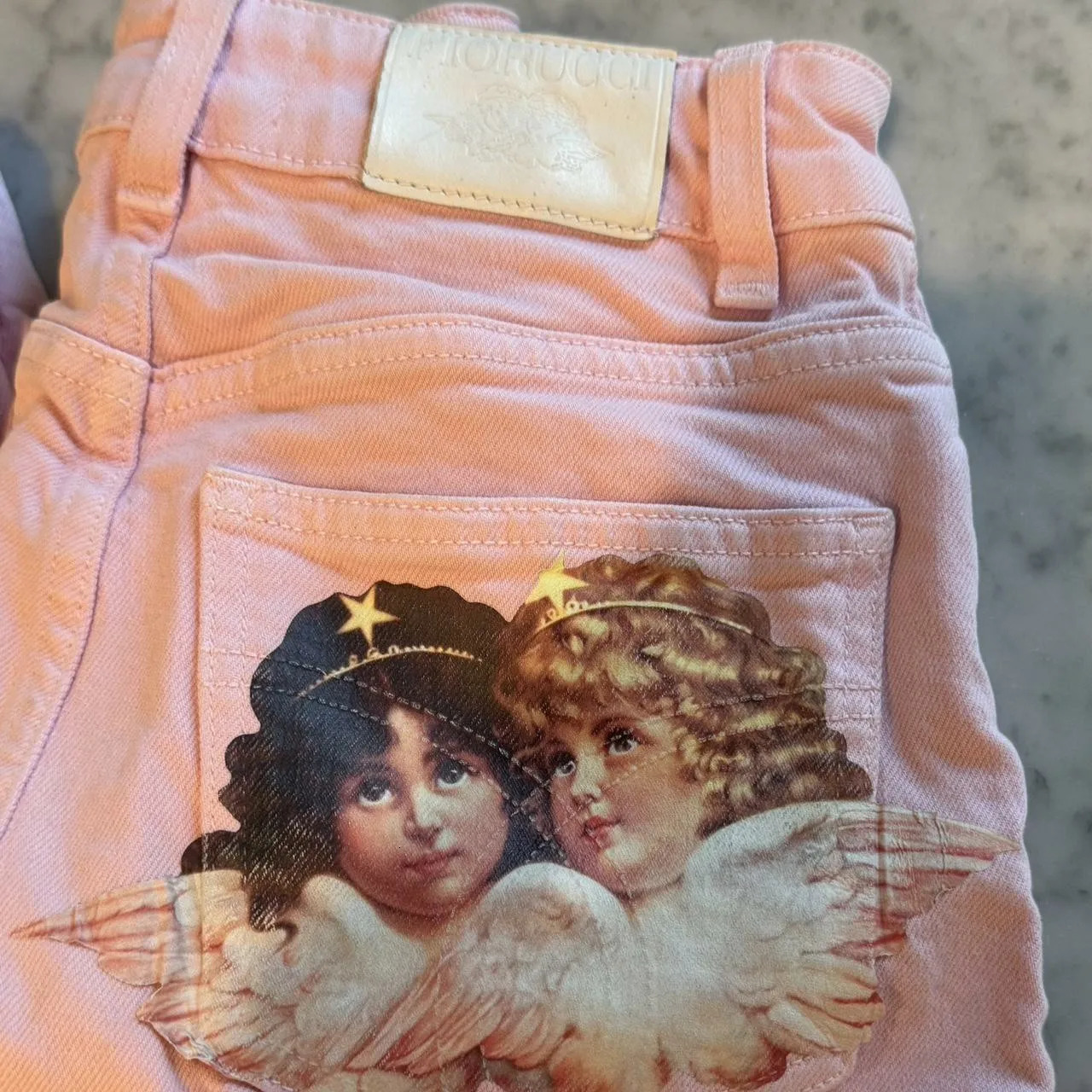 Y2K Light Pink Baggy Straight Leg Jeans Womens Clothing Harajuku Classic Angel Graphic Printed Trousers Gothic High Waist Pants 251231