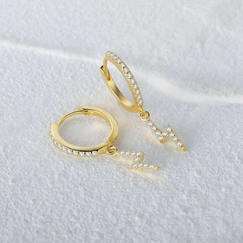 Aide 925 Sterling Silver Imitation Pearl Beads Pendant Drop For Women Zircon Snake Lightning Bolt Charm Circle Earrings