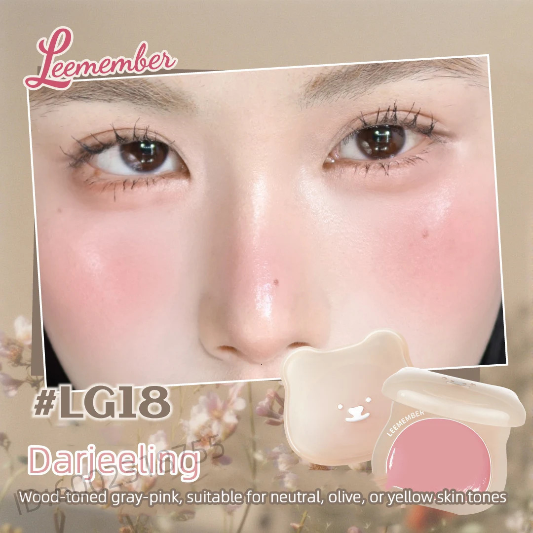LEEMEMBER Watery Blush Moisturizing Blusher Cream Monochrome Shimmer Cute Cosmetics Longlasting Jelly Face Blusher In Bar Makeup 251231