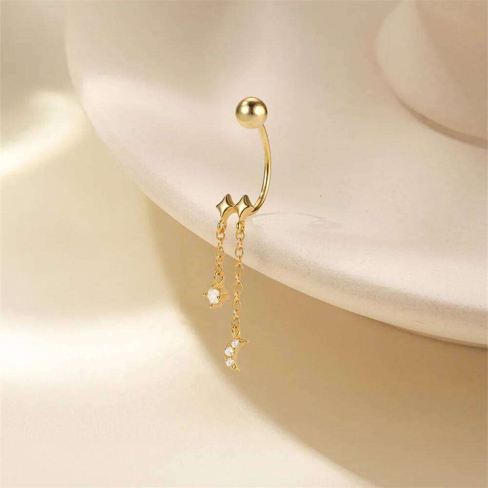 Aide New In Earrings 925 Sterling Silver Puncture Earring Trend Ear Studs Zircon Making Jewelry For Women Girl Party Gift
