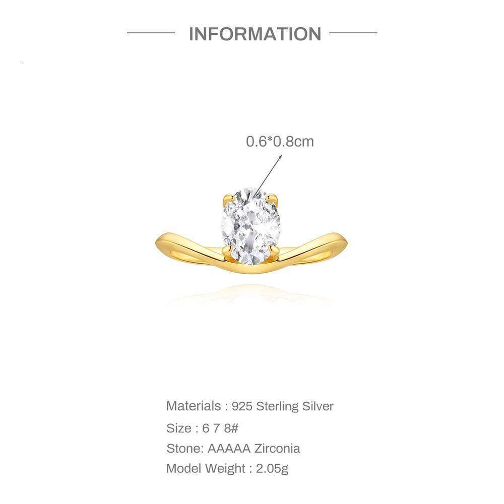 Aide 925 Sterling Silver Big Crystal Cubic Zirconia Rings for Women Fashion Ring Engagement Wedding Christmas Jewelry anillos