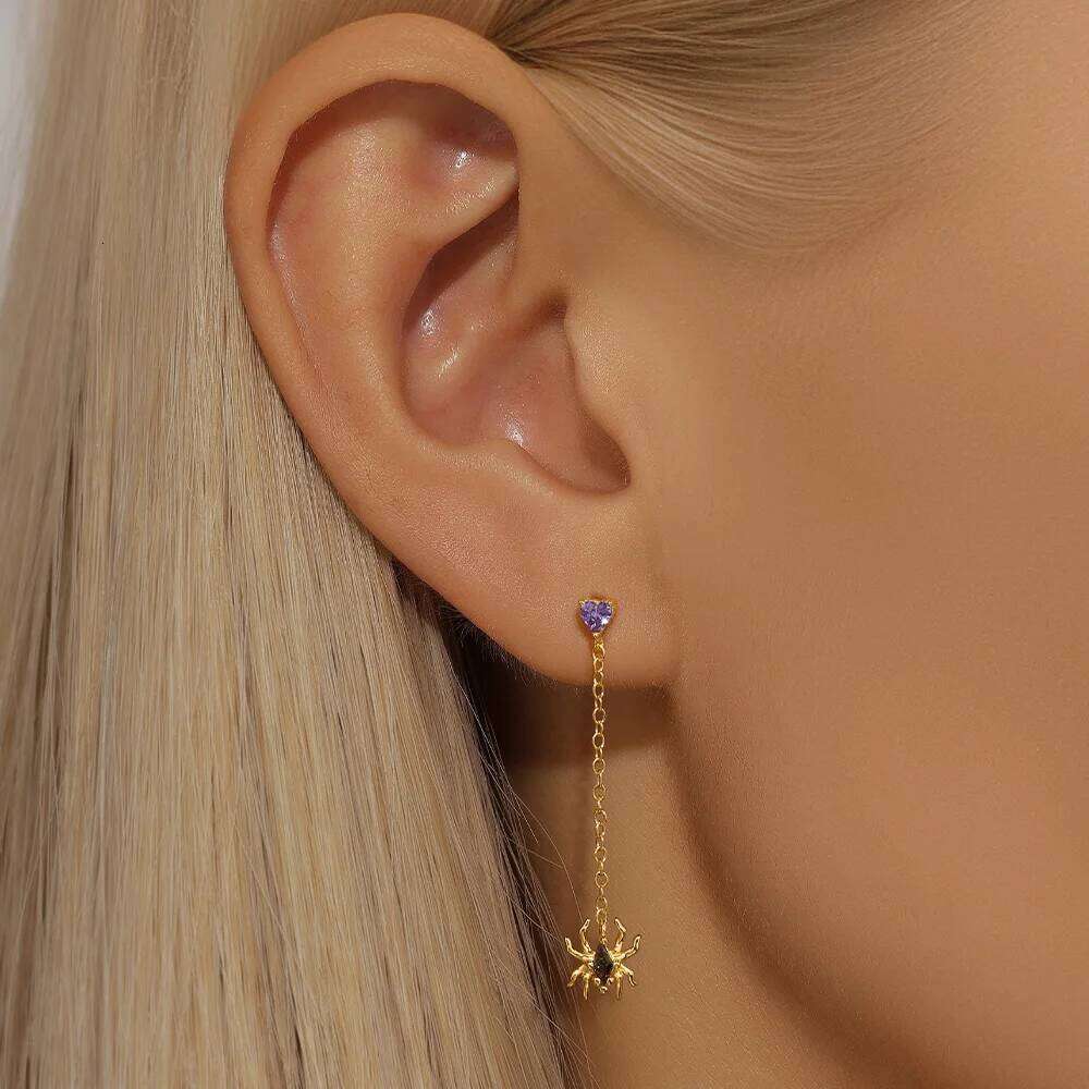 Aide 925 Sterling Silver Cute Halloween Stud for Women Cartoon Ghost Pumpkin Star Earrings Party Statement Fine Jewelry
