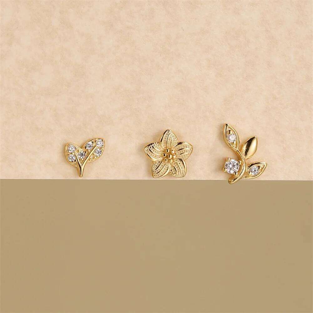 Aide 4pcs Set 925 Sterling Silver Heart Evil Eye Stud Earrings For Women Elegant Bohemian Piercing K Gold Jewelry High Quality