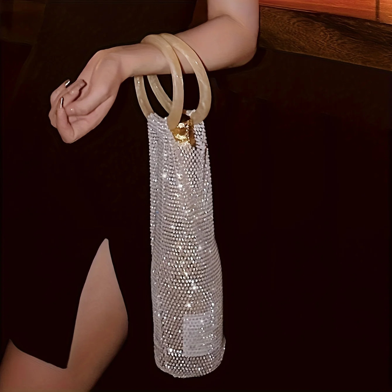 Sparkling Wine Bag - Elegant Mesh with Round Handle Perfect for Weddings Parties Reusable Stylish 251231