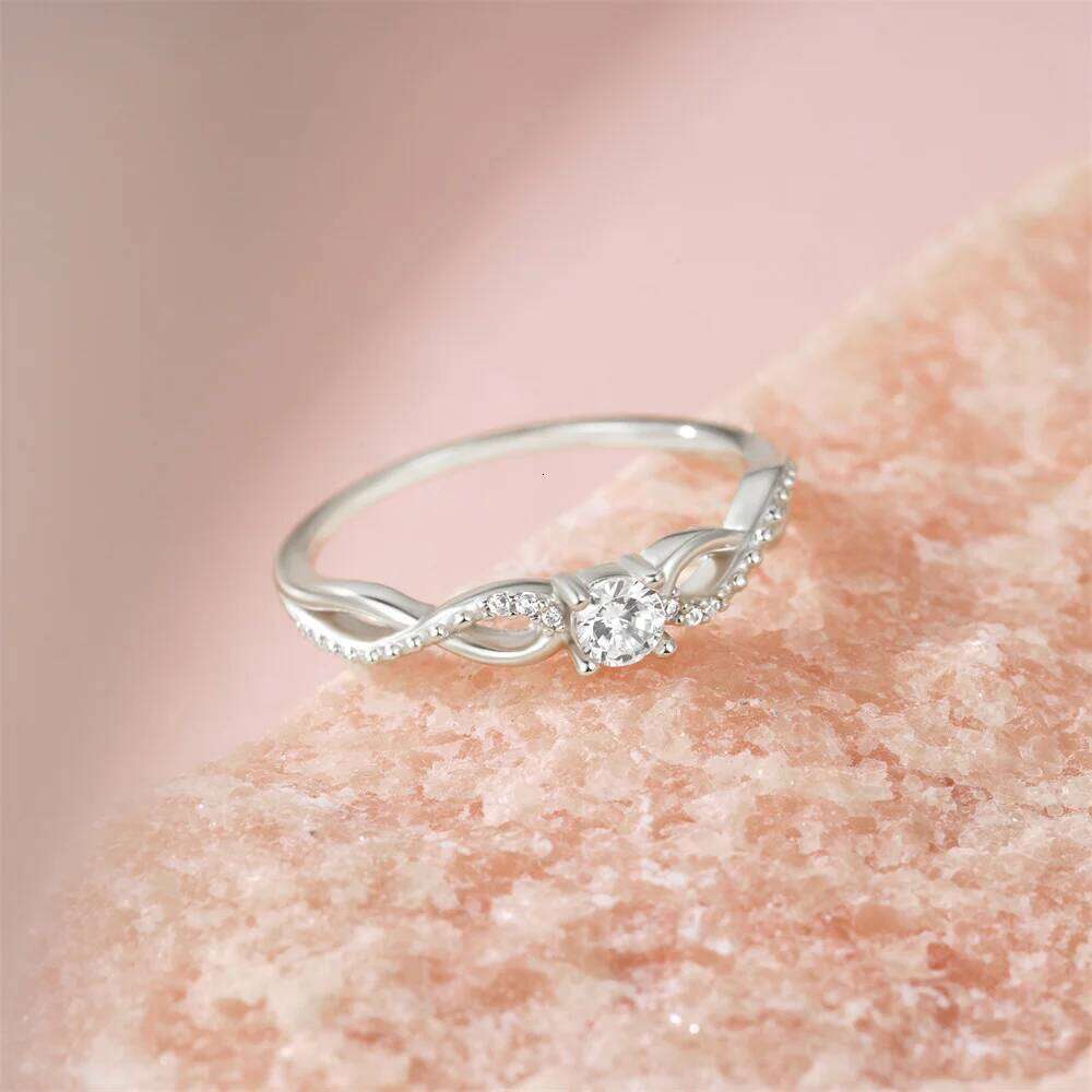 Aide 925 Sterling Silver Heart With Cross Inlaid Zircon Size Ring For Women 18k Gold Plated Jewelry Engagement Wedding Party