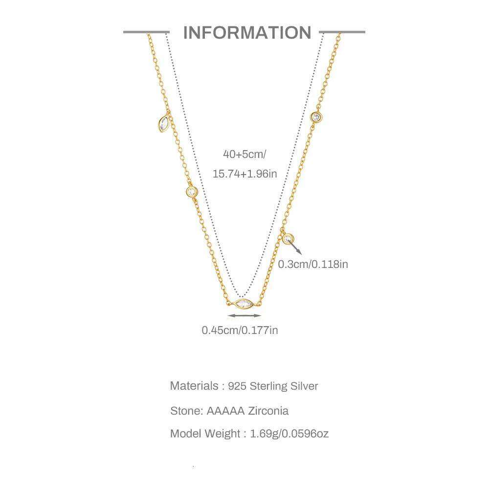 Aide 925 Sterling Silver Moon Star Pendant Necklace Women Delicate Birthday Gift Shiny Zircon Paperclip Links Fine Jewelry 1pc