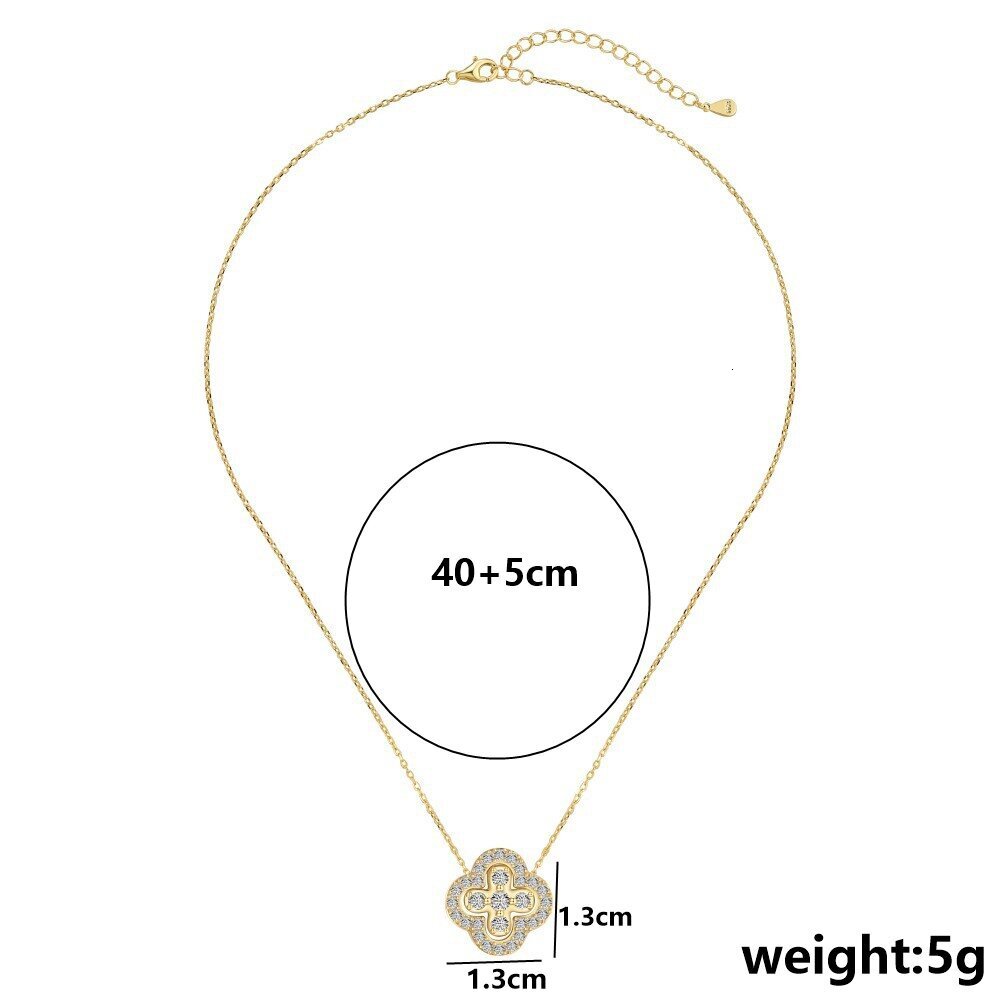 Luxury Brand Designer Jewelry Lucky Four-Leaf Clover Titanium Steel Necklace For Women, Flower, Adjustable Multiple Wearing Styles, Luxurious Fashion 